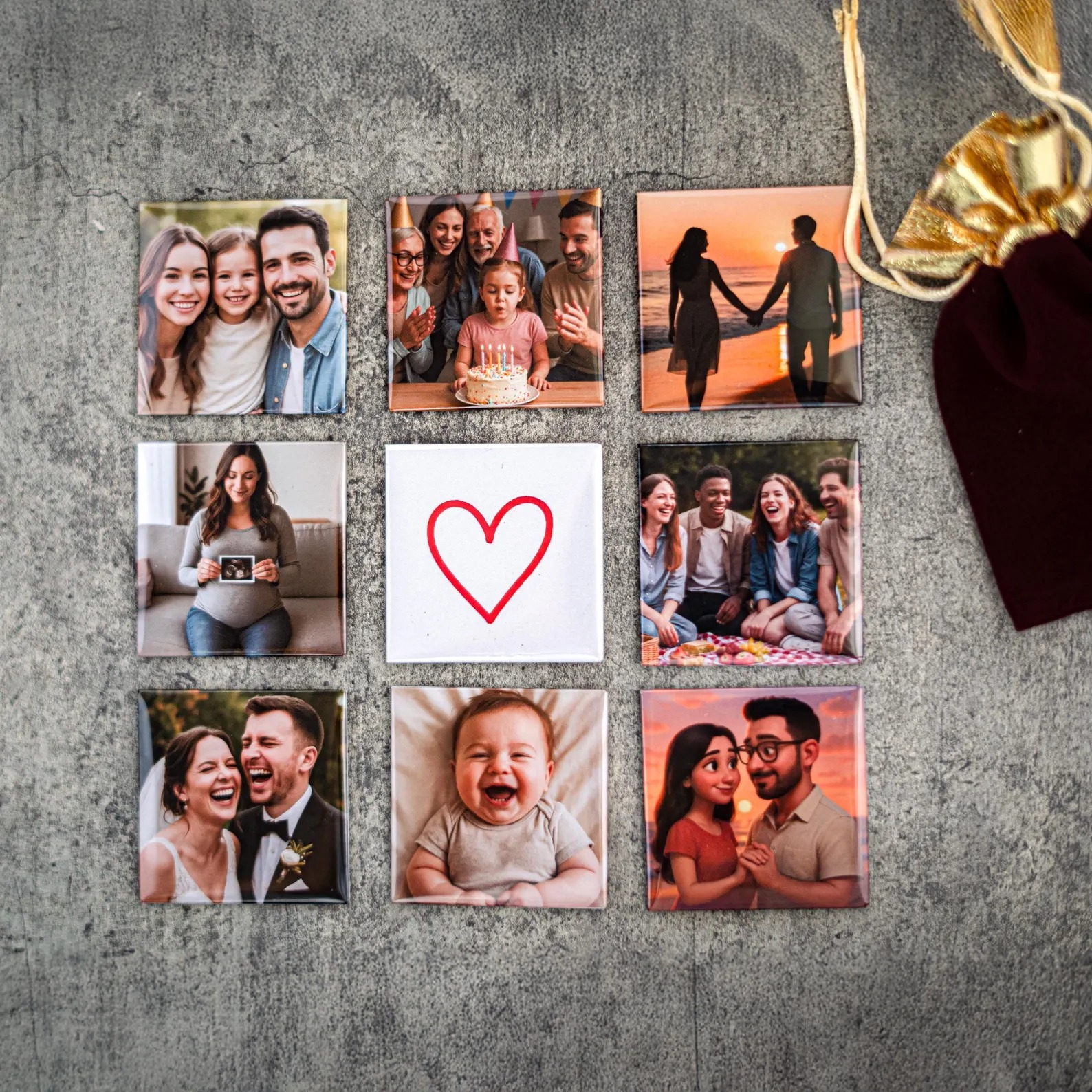 2"x2" Custom Photo Magnets – Turn Photos Into Keepsakes